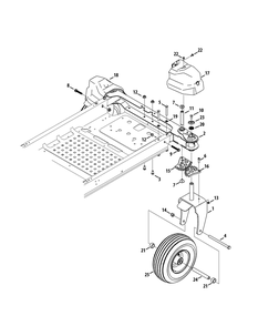 Front Axle Diagram and Parts List for Z-FORCESZ60 (17AIDGHD-17AIDGHD010)(2014) Cub Cadet Lawn Tractor